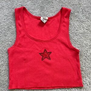 red tank top